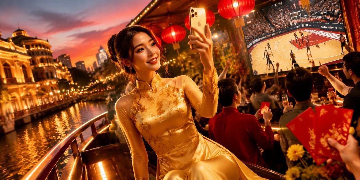 Người hâm mộ bóng rổ tại Hà Nội mặc áo dài đặt cược trực tuyến qua ứng dụng di động